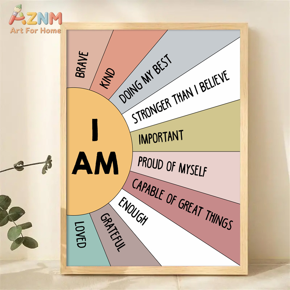 Kids Education Quote - 1 adet eğitici güneş renkli olumlu