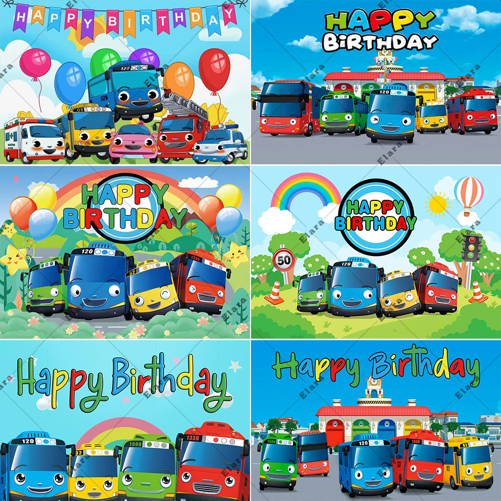 Kids Education Banner - Karikatür Anime Küçük Otobüs Çocuklar 1st