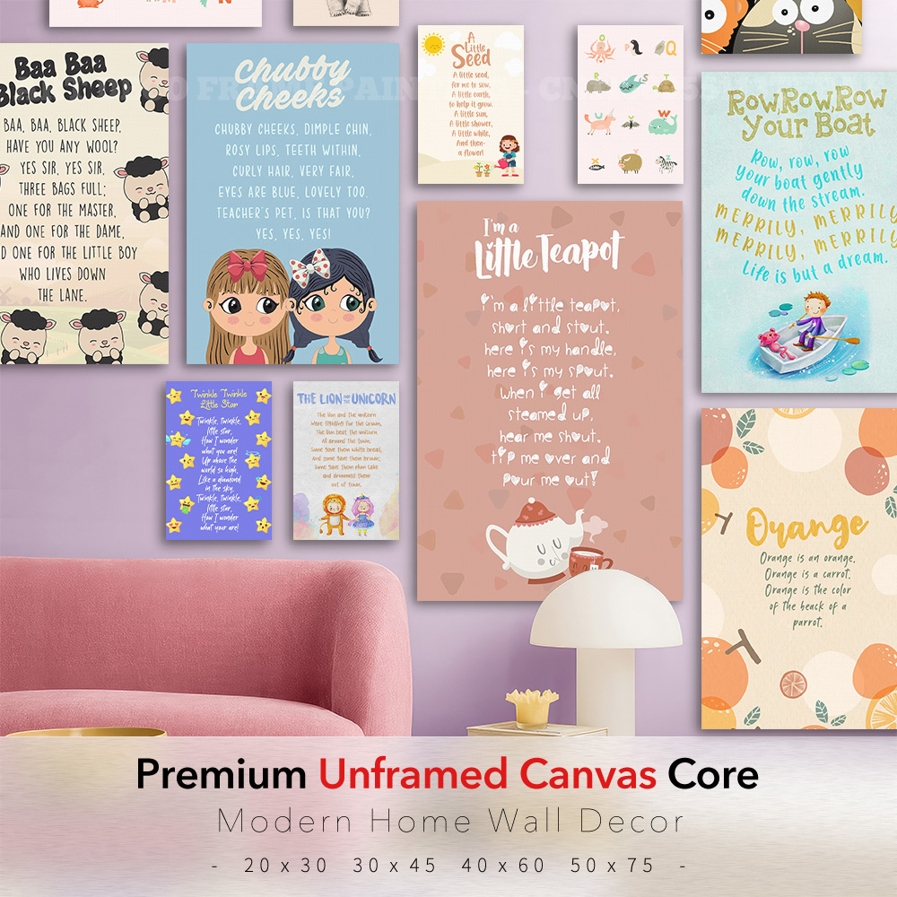 Kids Education Rhymes - Klasik Tekerlemeler Tuval Poster Çocuk Odası
