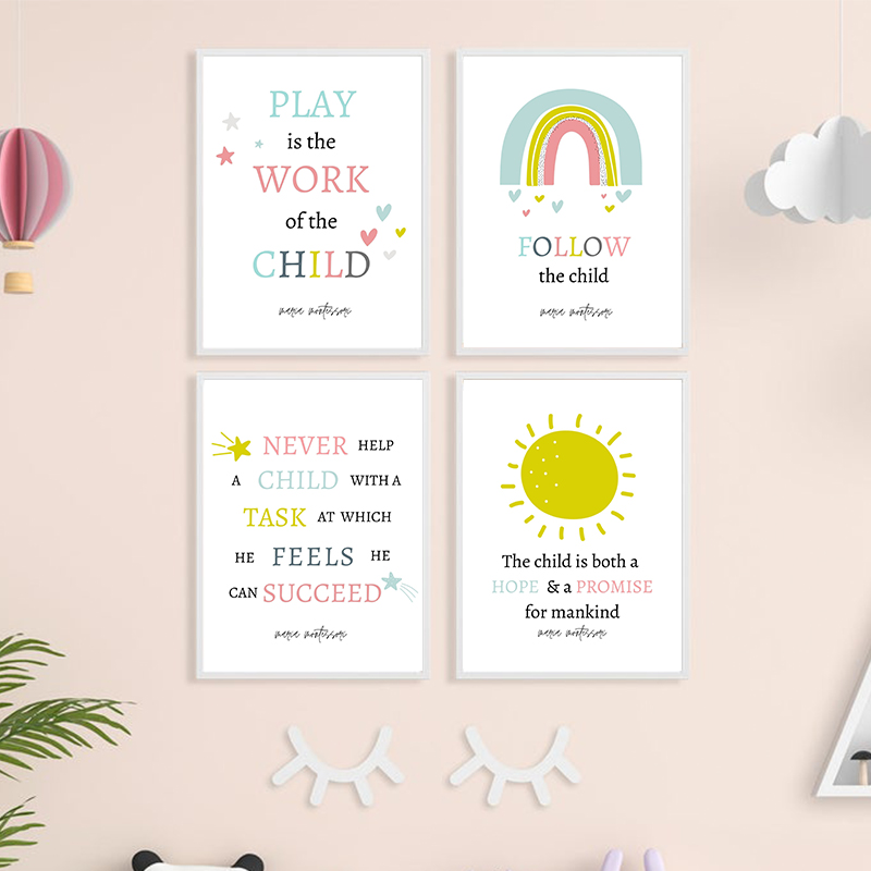 Kids Education Quote - Oyun Bir Çocuğun Çalışması Alıntı Sanat