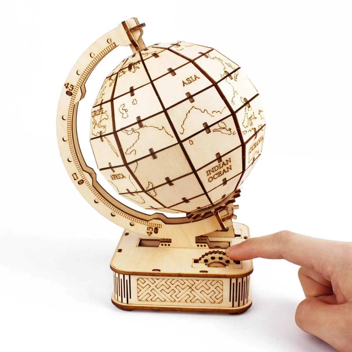 Puzzle Map World - 3D küre ahşap bulmaca oyuncak mekanik