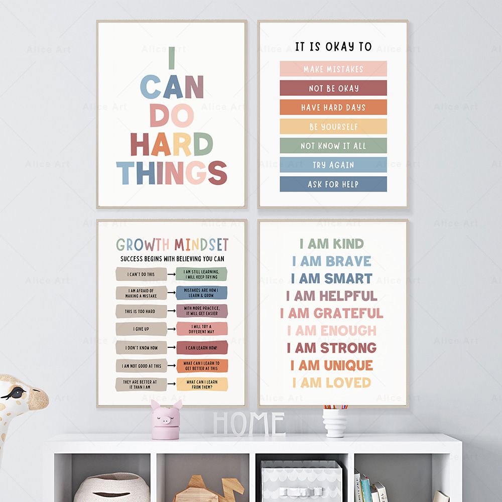 Kids Education Quote - Çocuk Odası için olumlu ifadeler posteri