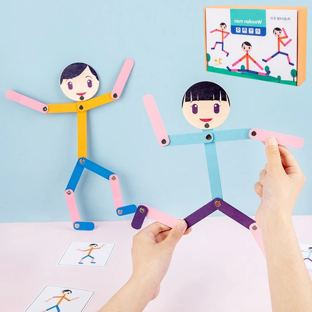 Human Body Puzzle - Spor Ahşap Adam Malzeme DIY Bulmaca