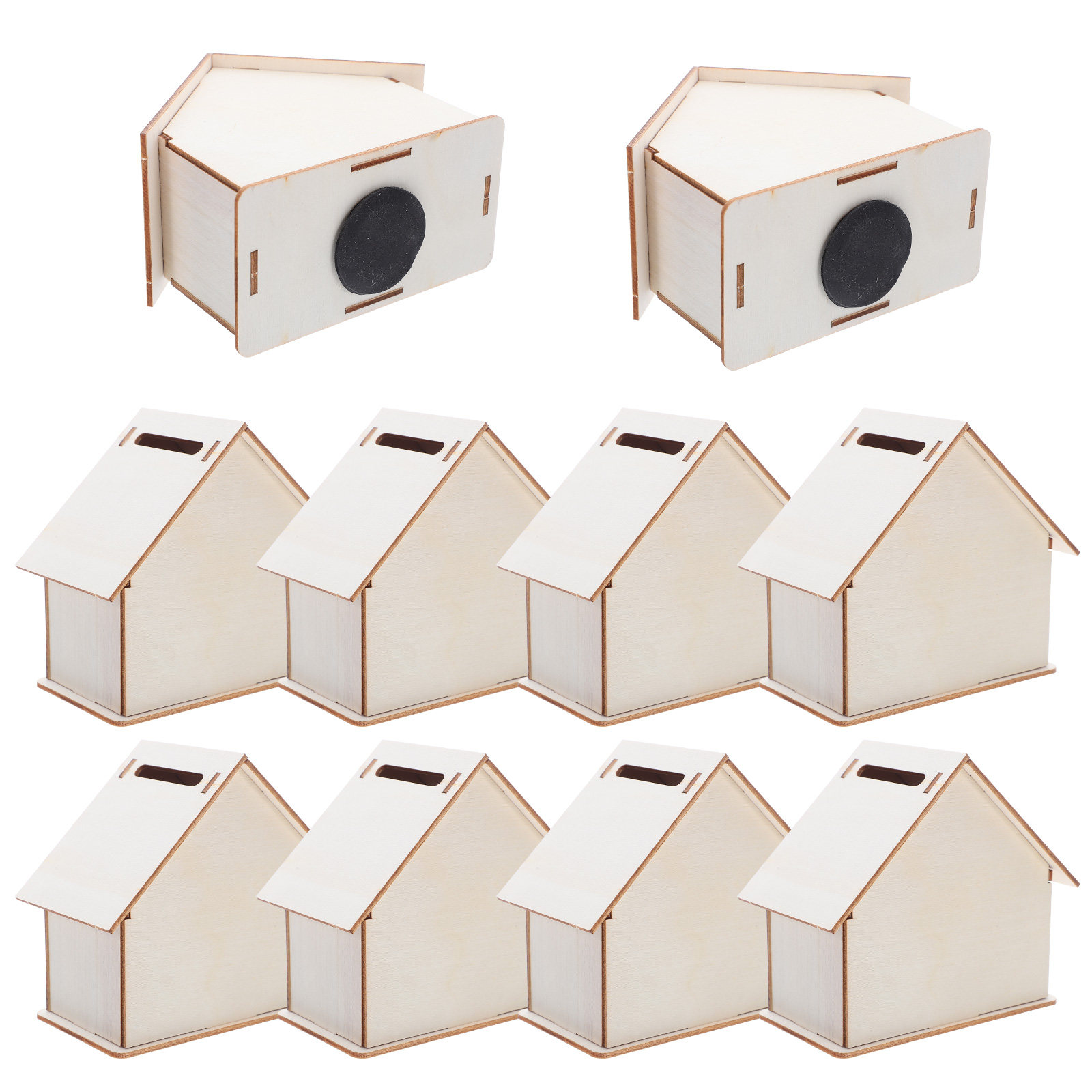 10 adet ahşap DIY kabin kumbar - Kids Education Savings incelemesi ve fiyatı