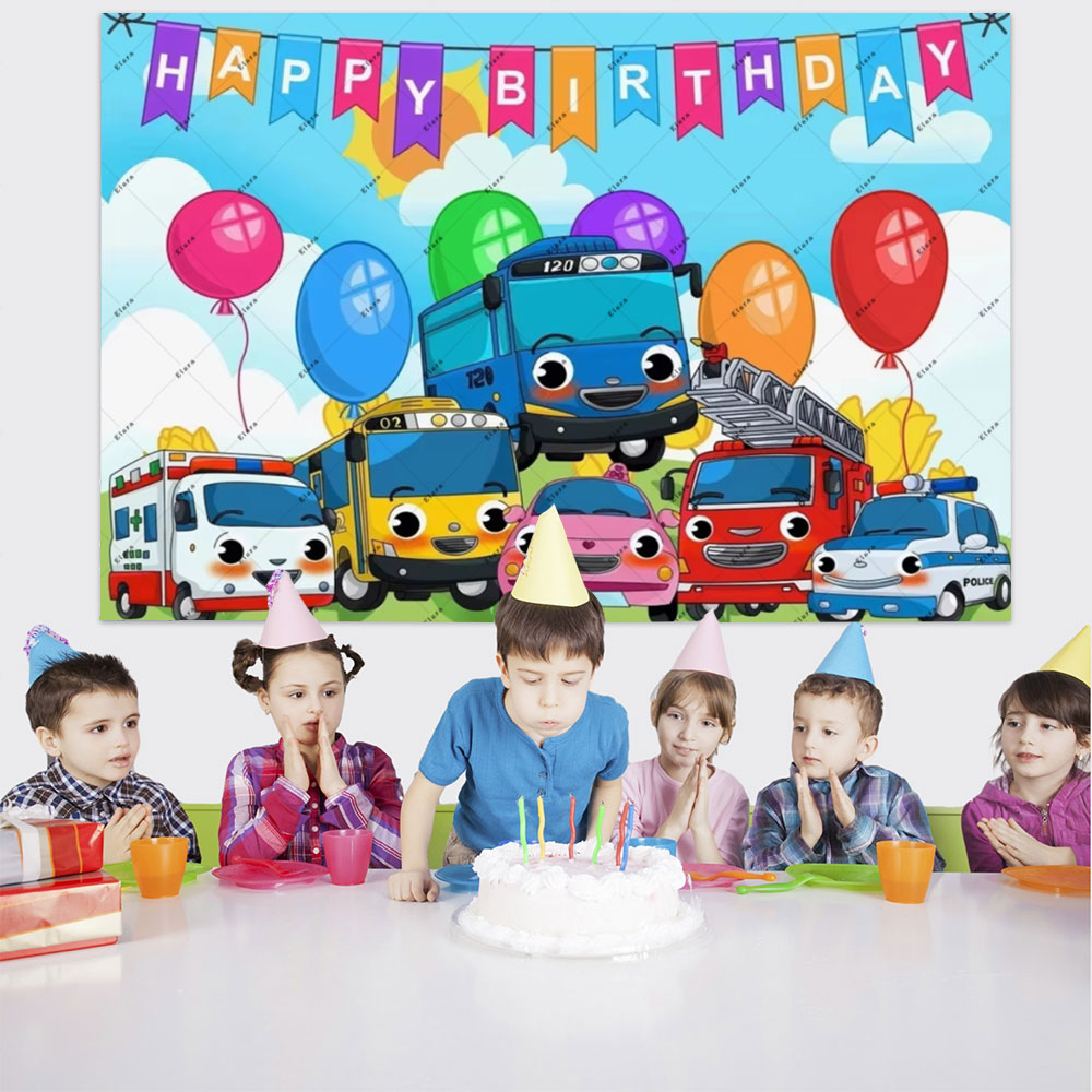 Karikatür Anime Küçük Otobüs Ç - Kids Education Banner incelemesi ve fiyatı