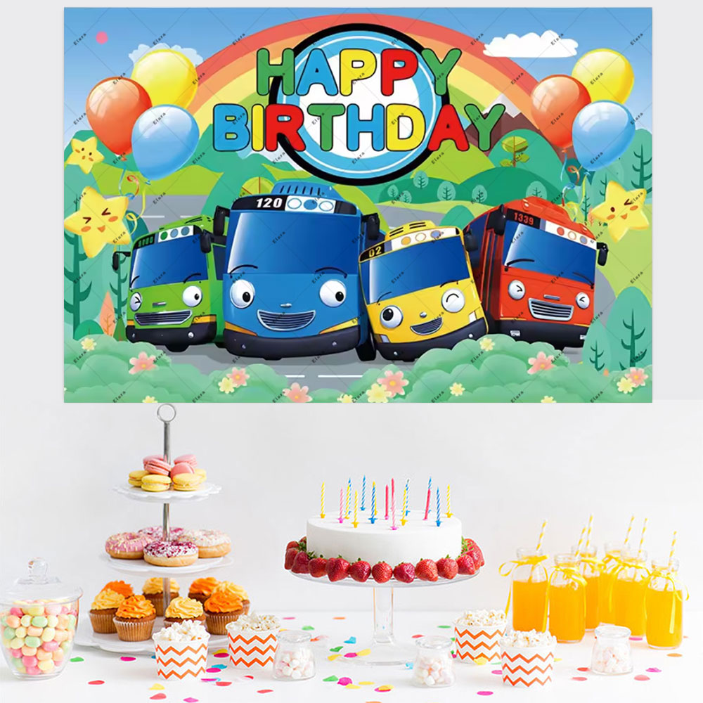 Karikatür Anime Küçük Otobüs Ç - Kids Education Banner incelemesi ve fiyatı