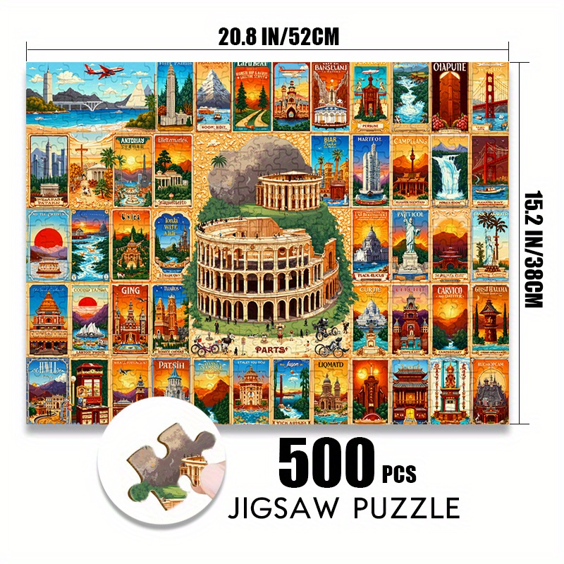 500/1000 adet Kağıt Yapboz Vin - Puzzle Map World incelemesi ve fiyatı