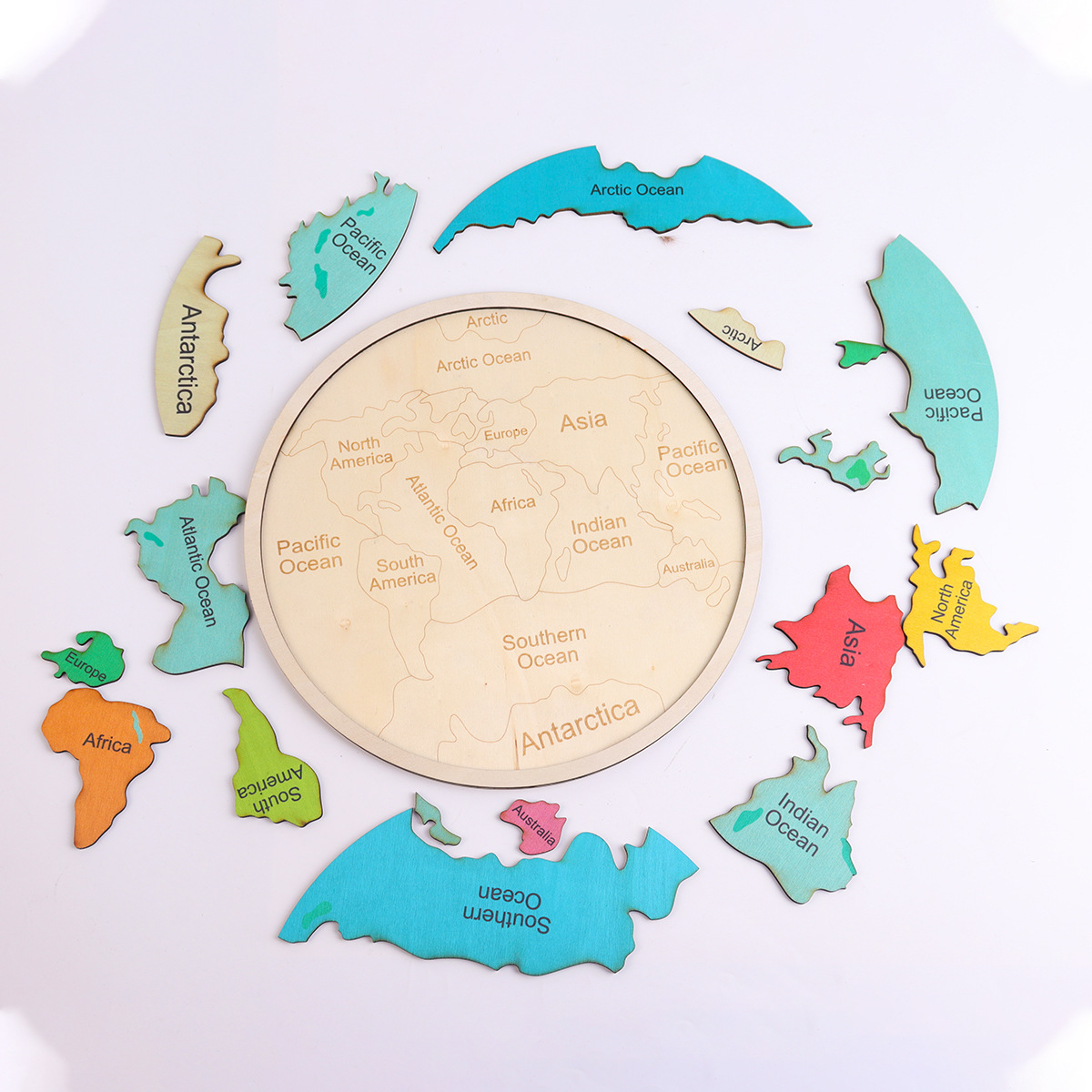 Ahşap Renkli Dünya Haritası Bu - Puzzle Map World incelemesi ve fiyatı