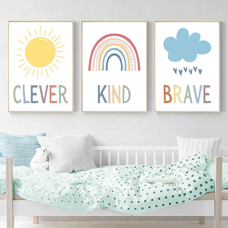 Sevimli Güneş Gökkuşağı Bulut  - Kids Education Quote incelemesi ve fiyatı