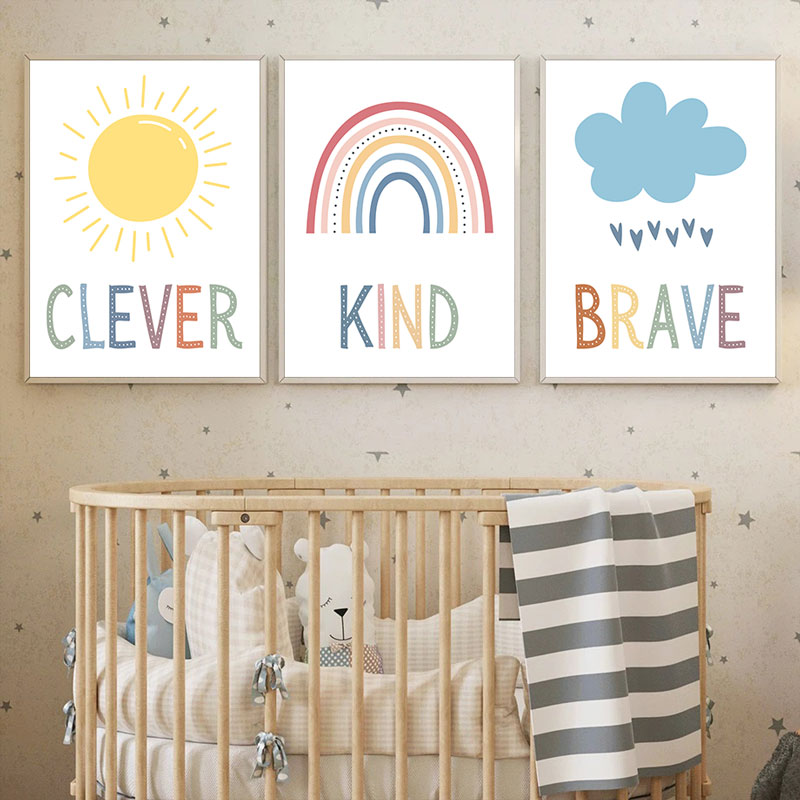 Sevimli Güneş Gökkuşağı Bulut  - Kids Education Quote incelemesi ve fiyatı