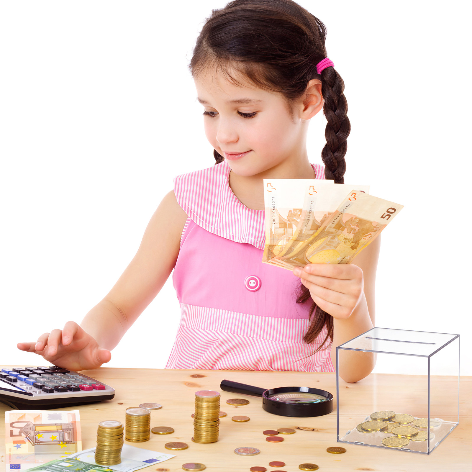 Şeffaf Akrilik Küp Tasarruf Ba - Kids Education Savings incelemesi ve fiyatı