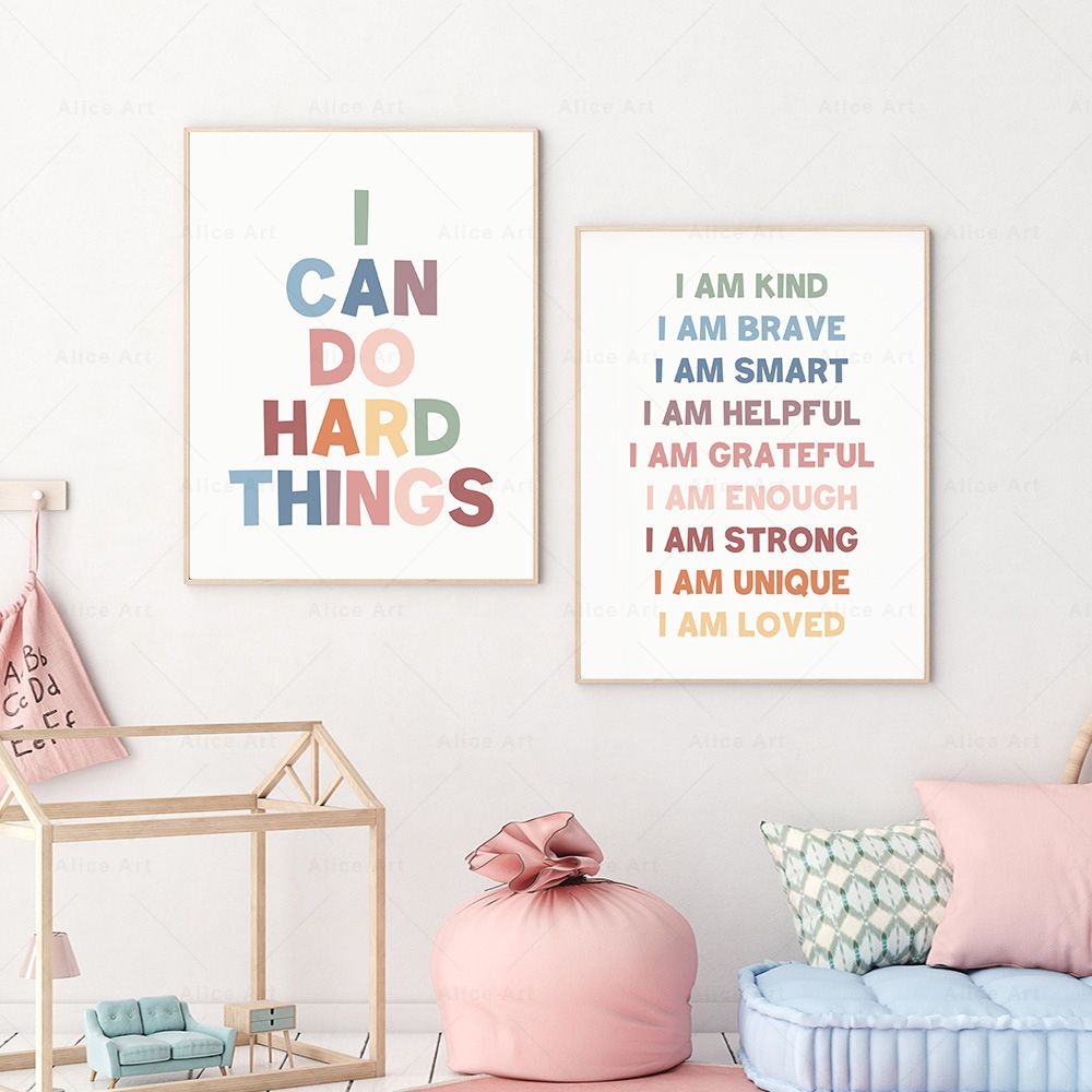 Çocuk Odası için olumlu ifadel - Kids Education Quote incelemesi ve fiyatı