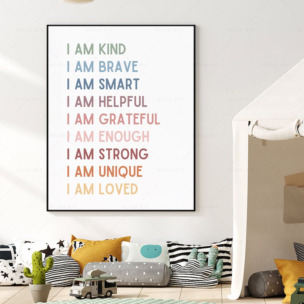 Çocuk Odası için olumlu ifadel - Kids Education Quote incelemesi ve fiyatı
