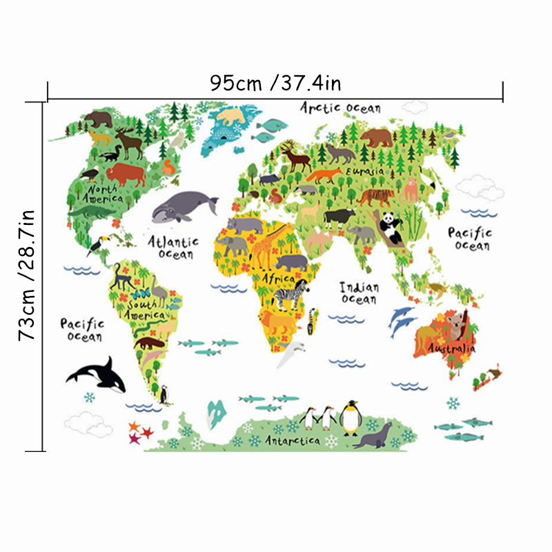 Karikatür Hayvan Bölge Haritas - Puzzle Map World incelemesi ve fiyatı