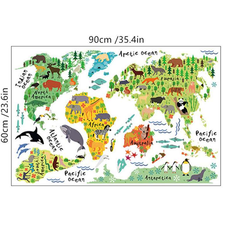 Karikatür Hayvan Bölge Haritas - Puzzle Map World incelemesi ve fiyatı